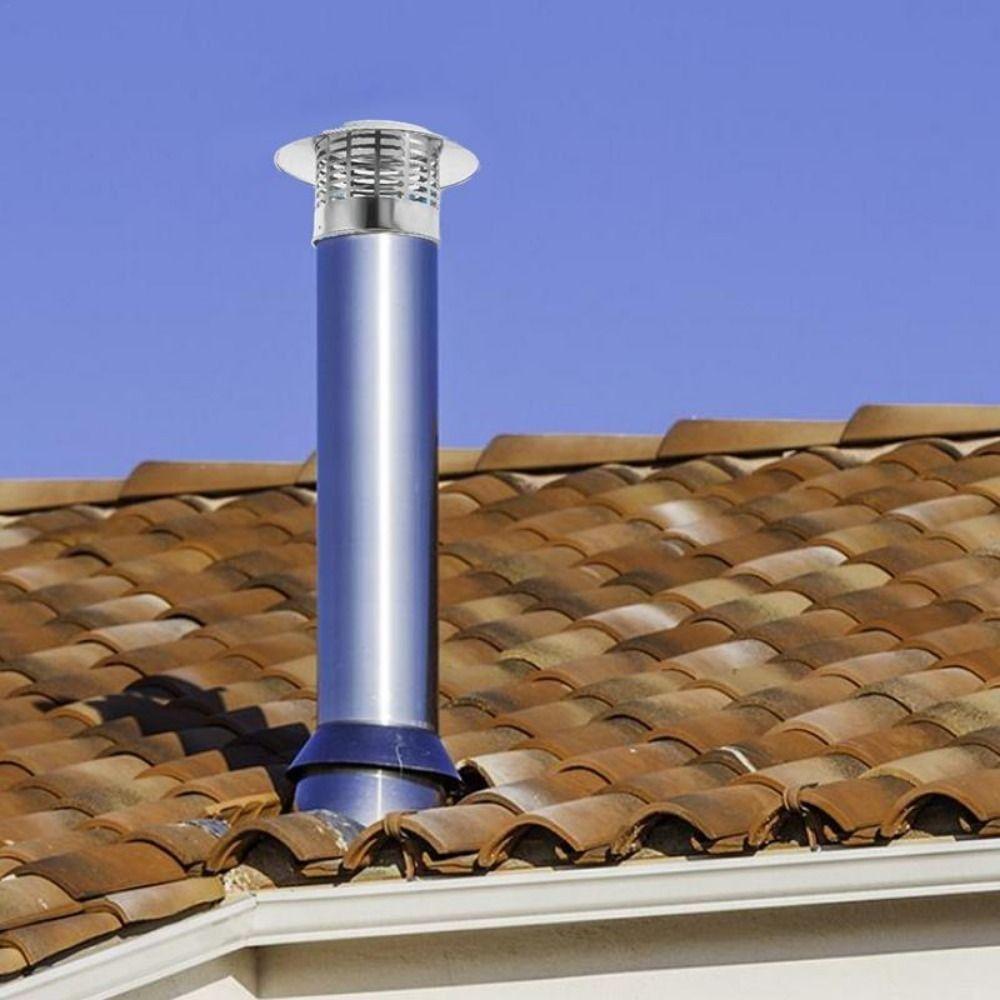 75-200mm Smoke Exhaust Pipe Rain Cap Stainles Steel Stove Pipe Cover  for Roof Rain and Bird Proof