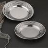 Mirror Polishes Stainless Steel Dinner Plates Set Durable Unbreakable Metal Trays For Family Dining, Camping Event Kitchenware