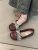 French Soft-soled Round-headed Ballet Single Shoes Women's 2025 Spring and Autumn New Flat-soled Mary Jane Shoes Versatile Evening Doudou Shoes