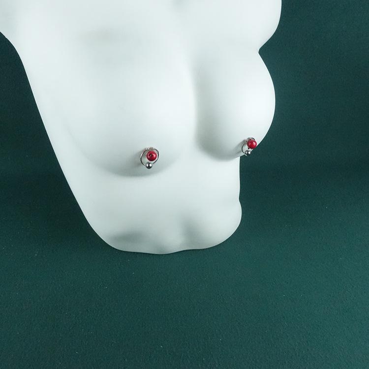 Men's Semi-Permanent Nipple and Clitoral Ring Sticker Set - Integrated Erotic Accessory