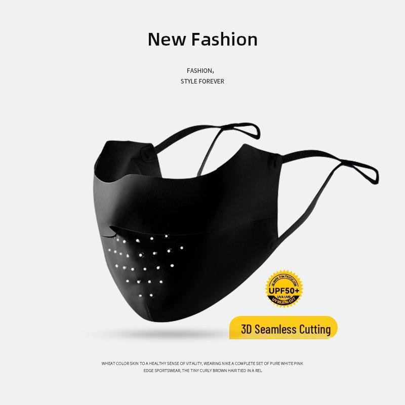 Ono Blush High-End Facekini: Ice Silk UV Protection, Breathable Sunscreen Mask with Eye Corner Shield for Women