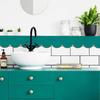 24 Pcs Scalloped Decorative Wooden Strips Unpainted Scalloped Edge Wooden Trim Molding For Cabinet Wall Building Decoration