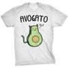 Mens Avogato Funny T Shirt Avocado Cat Tee Cute Kitty Face Graphic Novelty Humor