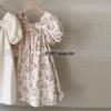 Korean Floral Princess Dress: Baby Girl Puff Sleeve Bow Skirt