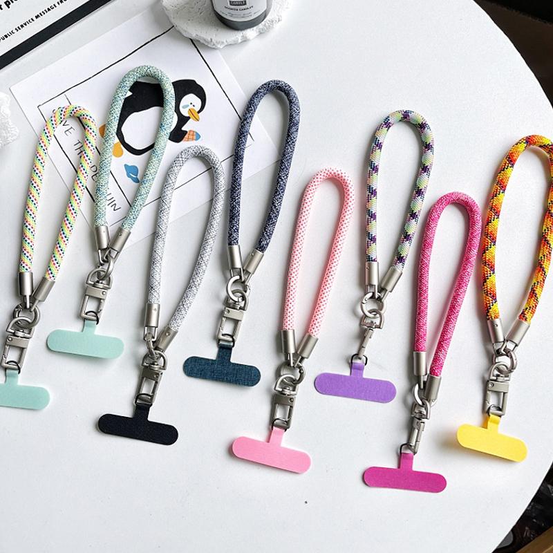 Fashion Short Mobile Phone Lanyard Universal Wrist Strap Rope Outdoor Anti-Loss Phone Strap Hanging Rope For Iphone 16 Samsung