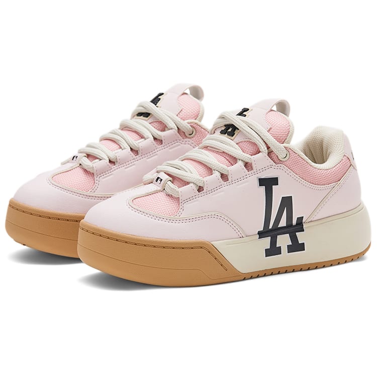 MLB Chunky Wide Low top Skateboard Shoes Unisex Pink 3ASXCCW3N-07PKS