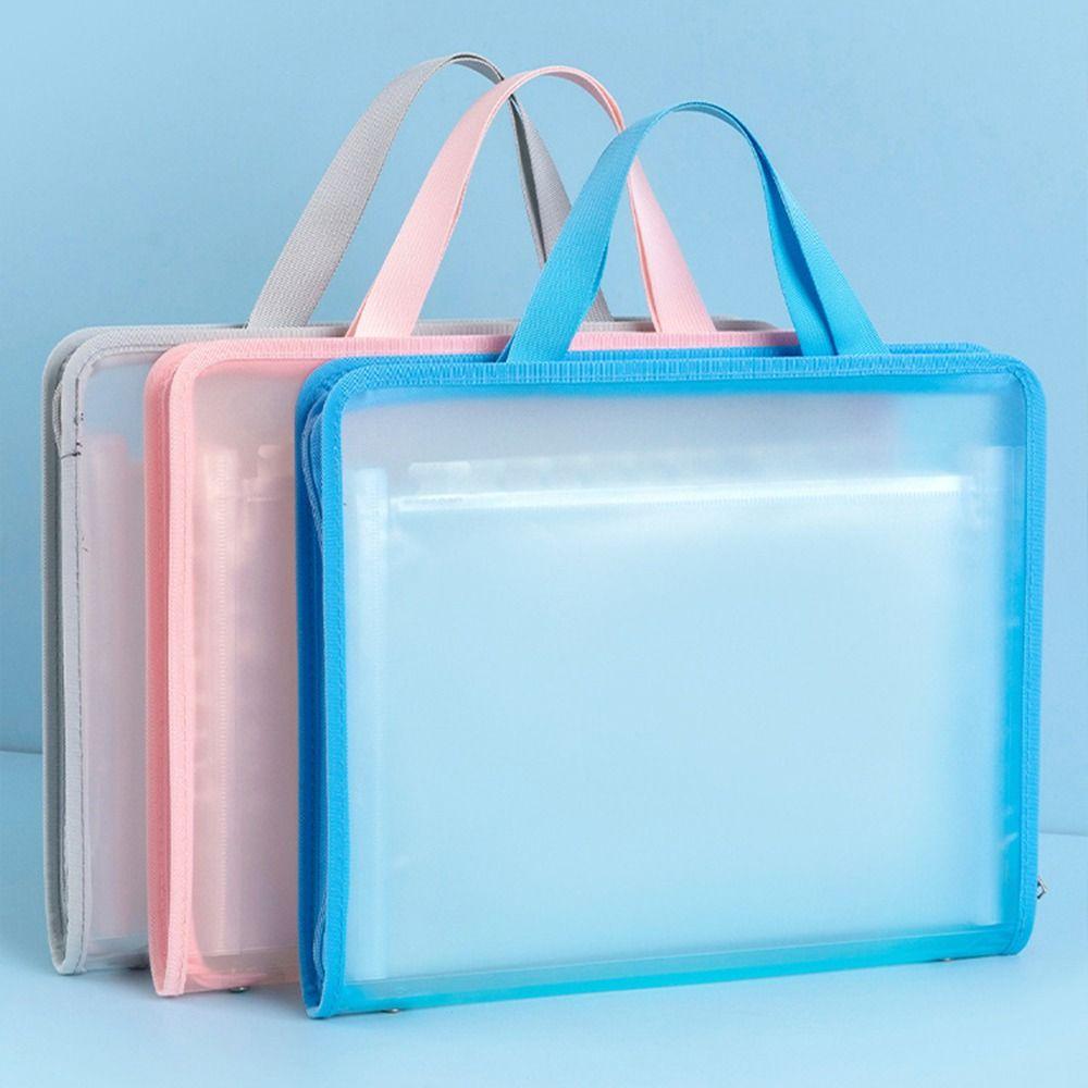 With Handle A4 File Folder Business Handbag A4 Organ Bag Portable   Artist