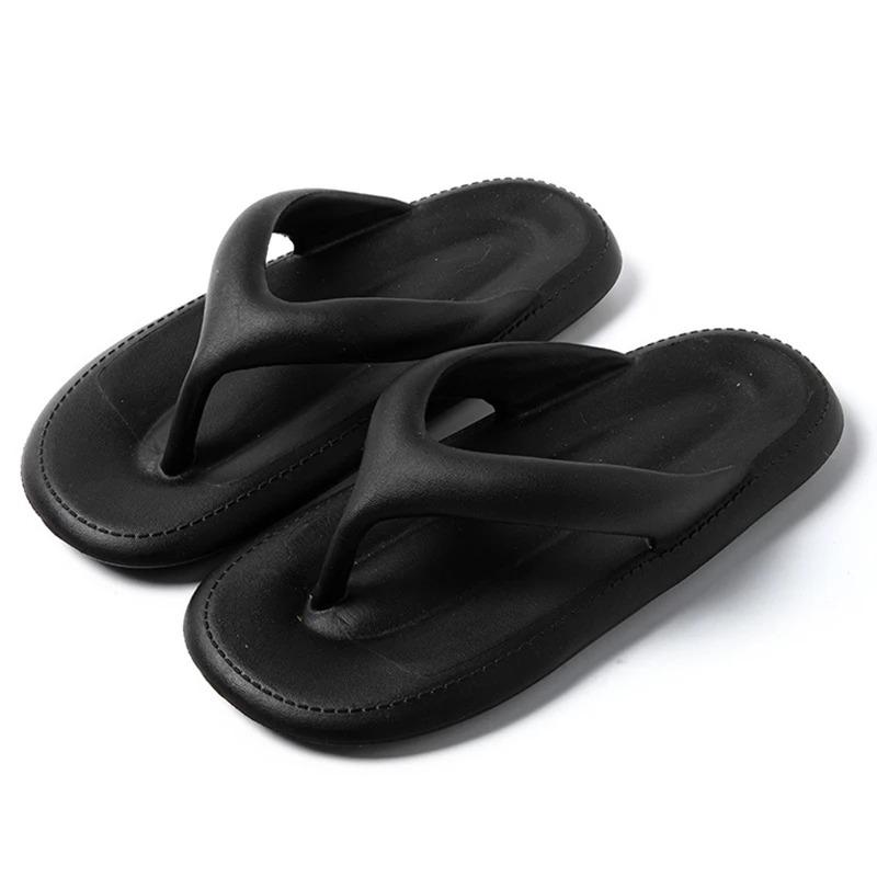 

Модные шлепанцы Cloud с мягкой подошвой для женщин, яркие цвета, тапочки на платформе с клипсой, женские летние повседневные нескользящие шлепанцы с подушкой 44-45 чёрный