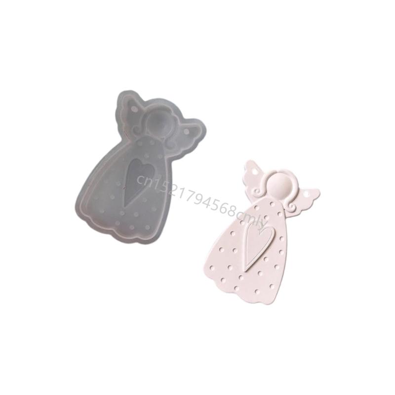 Artistic Angelic Silicone Mould Reusable Designs for Crafting Home Decoration Holiday Presents Hobbies Supplies 6XDE