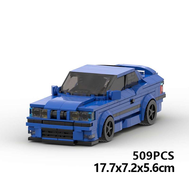 Cross-border MOC-Compatible Lego BMW M3 E36 Building Blocks - 8-Stud Car Model Toy for Boys