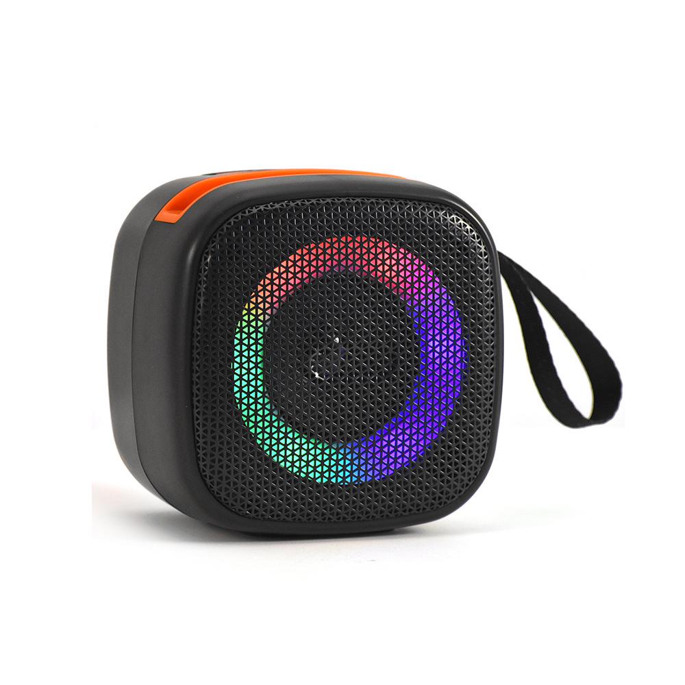 Southeast Asia & Africa Portable Wireless Bluetooth Speaker with Solar Charging, USB, Card Slot & Seven-Color LED Lights.
