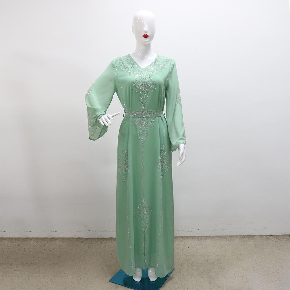 

XQY500176 Elegant Summer Chiffon Rhinestone Evening Gown for Women L