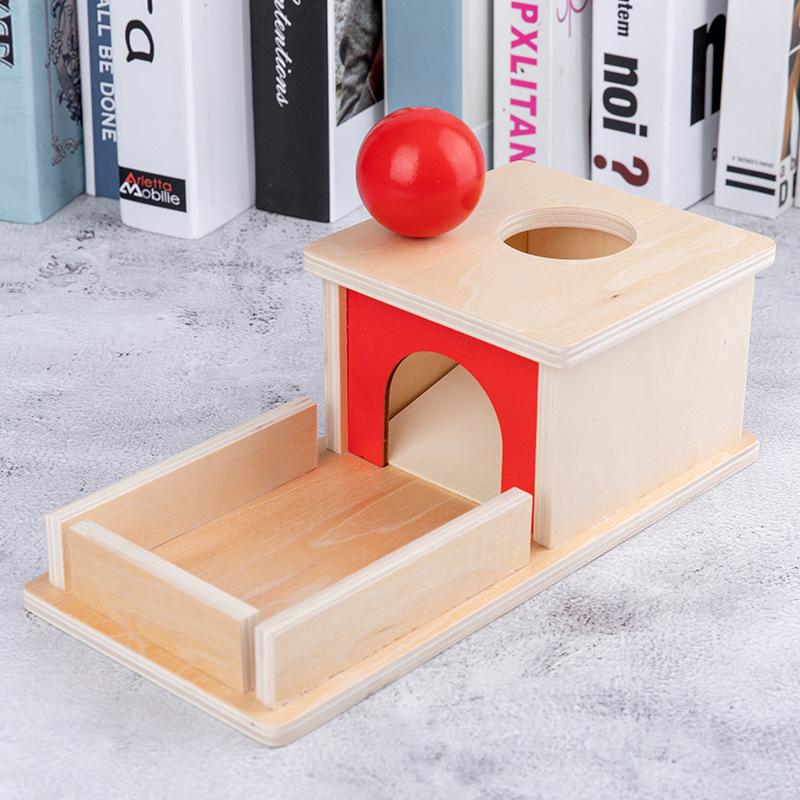 Wooden ball drawer goal box educational toys children's early education intellectual development coin box teaching aids
