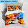 3PCS Football Player In Flames 3pcs Bedding,Including 3PCS Duvet Cover And 2pcs Pillowcases Perfect for Christmas,Ideal for Bedroom, Dormitory