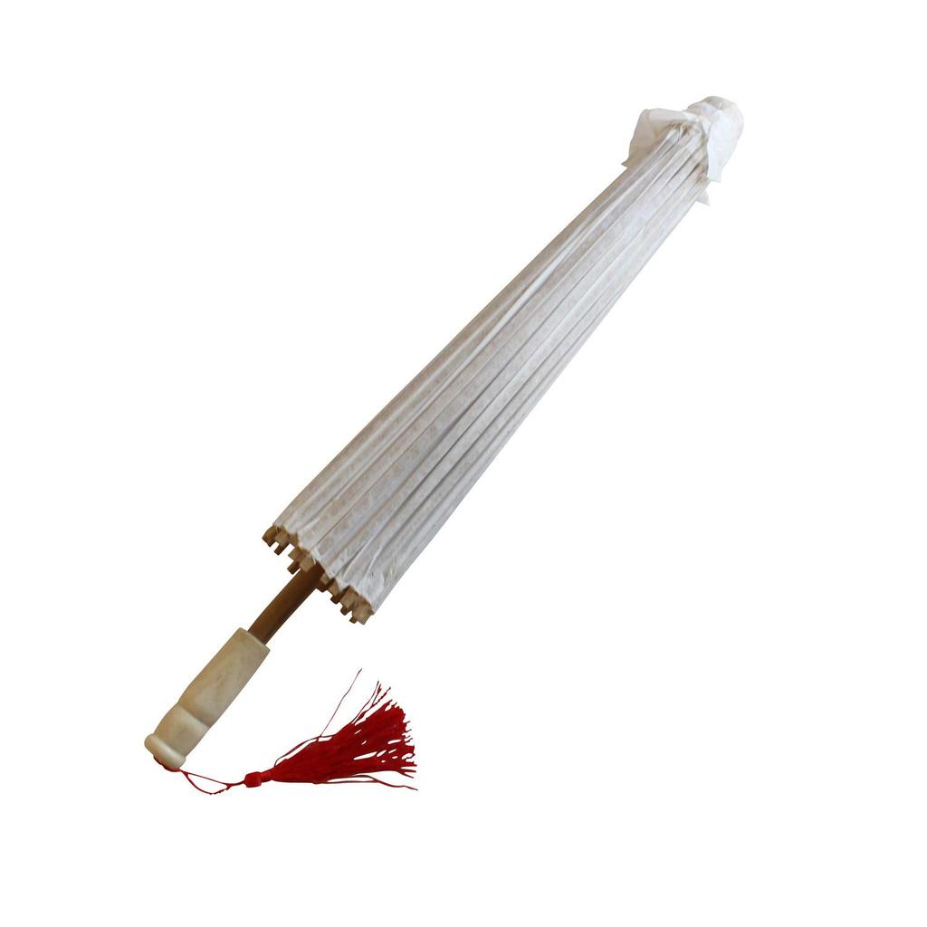 Smiti Japanese Paper 9 Diameter Set of 5 Umbrella, Umbrella, Parasol, Plain, Colors, 60cm, White,