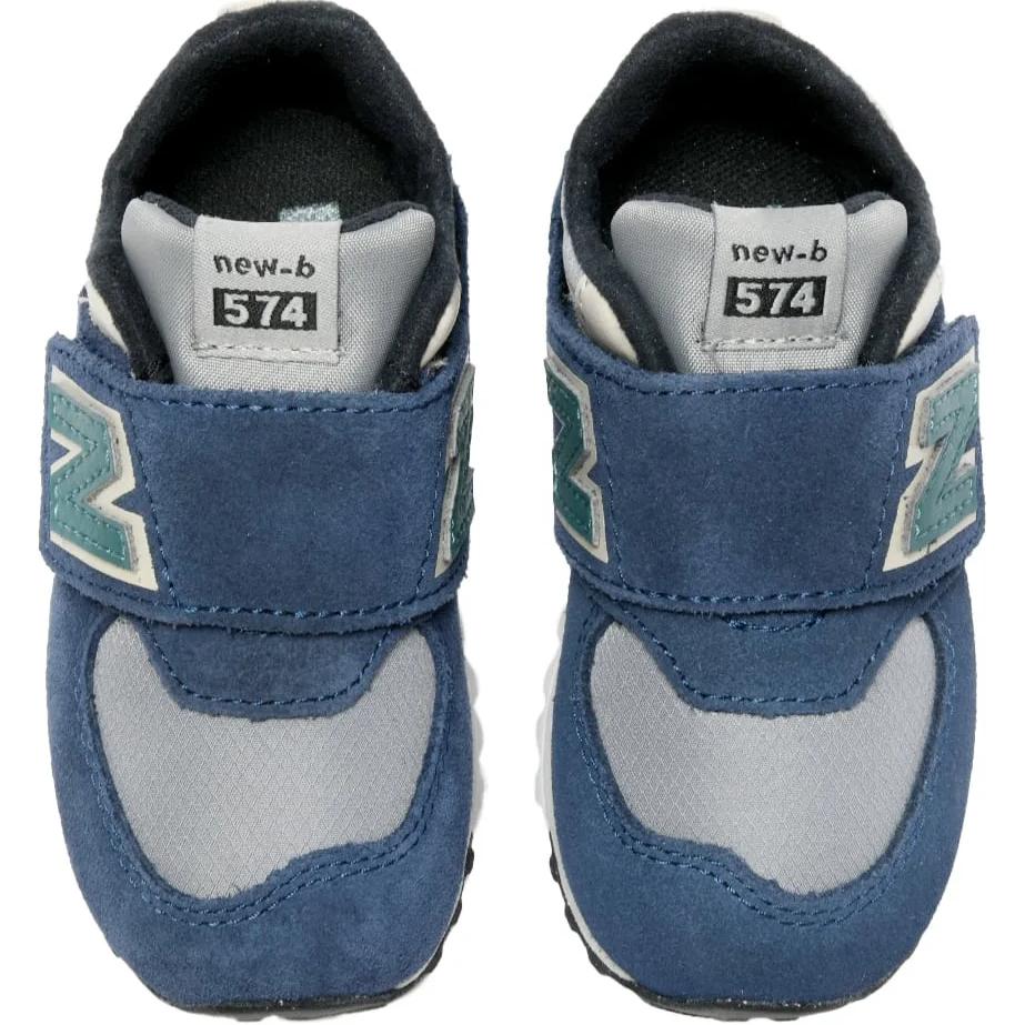 New Balance 574 New-B Hook & Loop Toddler Navy Slate Grey Baby Sneakers Blue NW574SOA