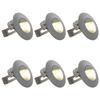 VidaXL Outdoor LED Wall Lights 6 Pcs 5 W Silver Round