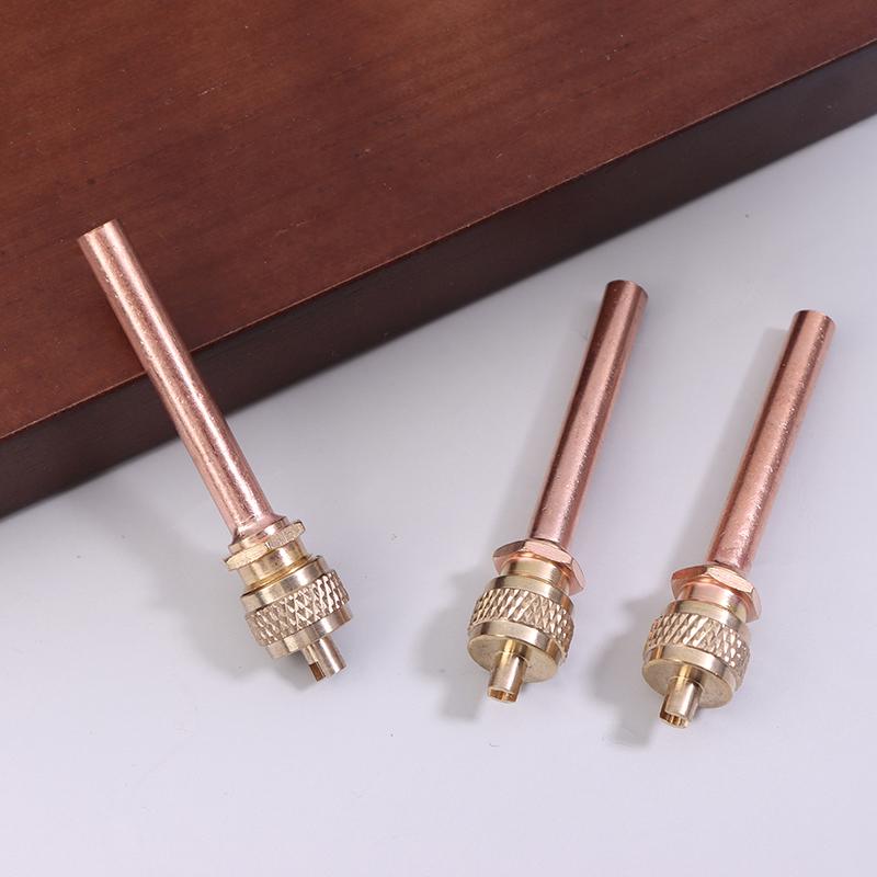 5 Piezas Válvulas de Acceso de Refrigeración para Aire Acondicionado Tubo OD de 6 mm Llenado Par 20 cc Pieza de Repuesto Núcleo de Vástago Piezas de Llenado