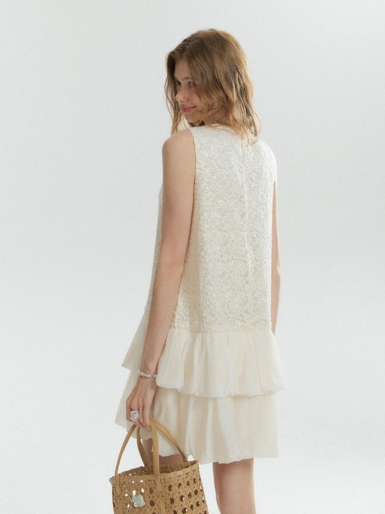 Sinseuden Shimmer Balloon Mini Dress