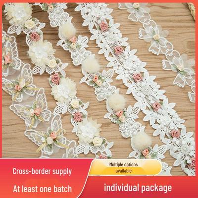 Vanilla Series Colored Lace with Heavy Embroidery - Individually Packaged