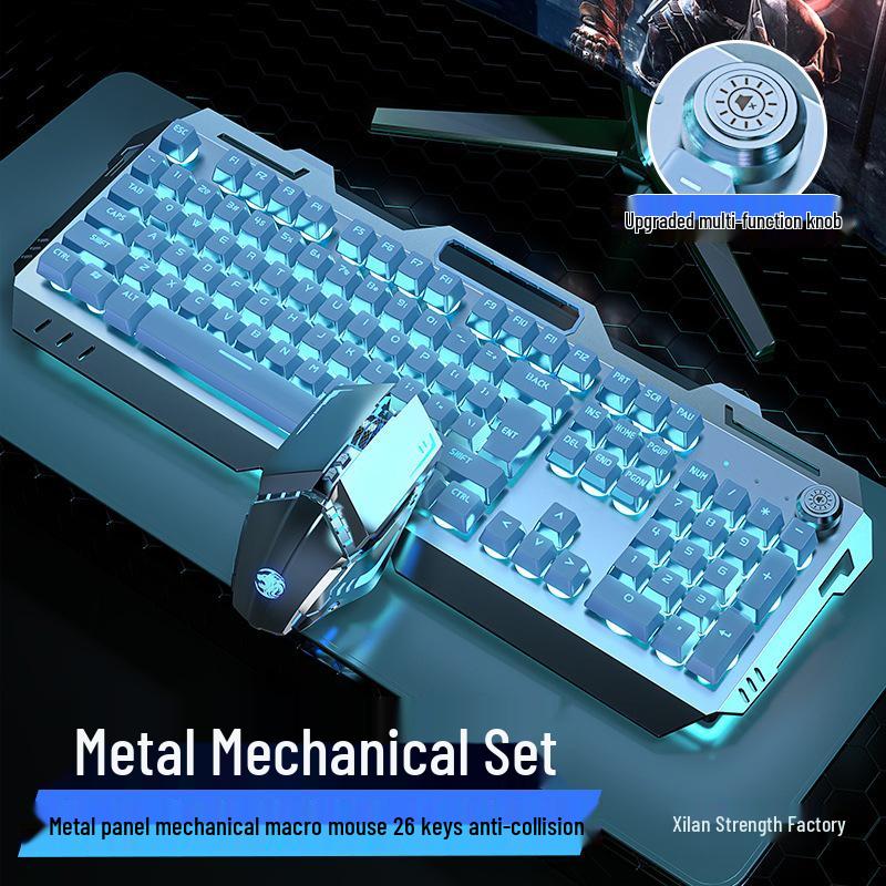 GX80 Mechanical Keyboard, Mouse & Headset Set - Brown Switch, Wired for Laptop & E-sports Gaming