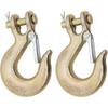 5/16 inch Clevis Slip Hook with Safety Latch, 5/16 g70 Chain Hook, 5/16 Safety Hook with Latch Forged G70 18,000 Lb Capacity for Trailer Truck