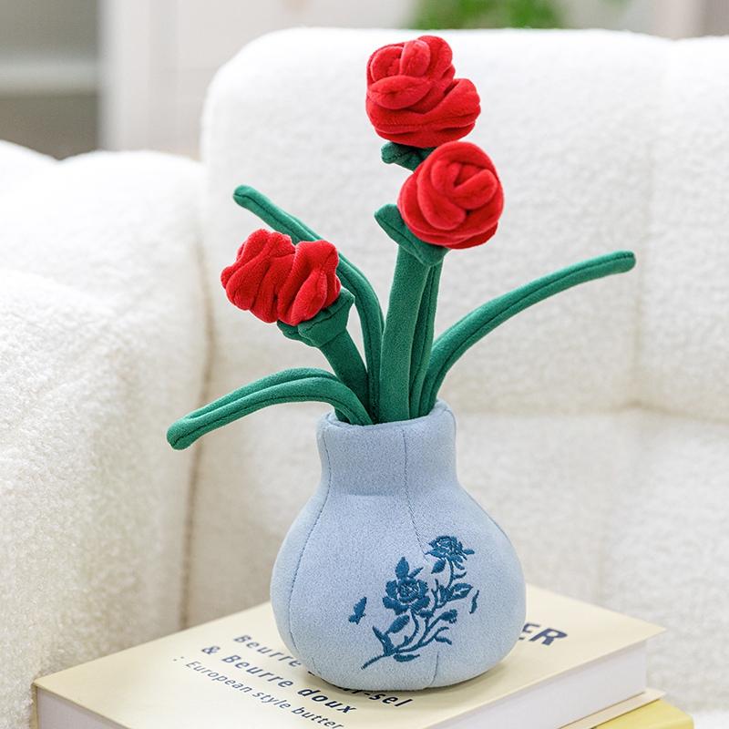 30Cm Artificial Flower Plush Toy Cute Green Plants Bloom Cactus Sunflower Rose Soft Dolls Kawaii Home Decoration Xmas Gift