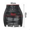 Casual Women PU Leather Skirt Clothes High Waisted Dress Y2K Black Pencil Bodycon for Girl