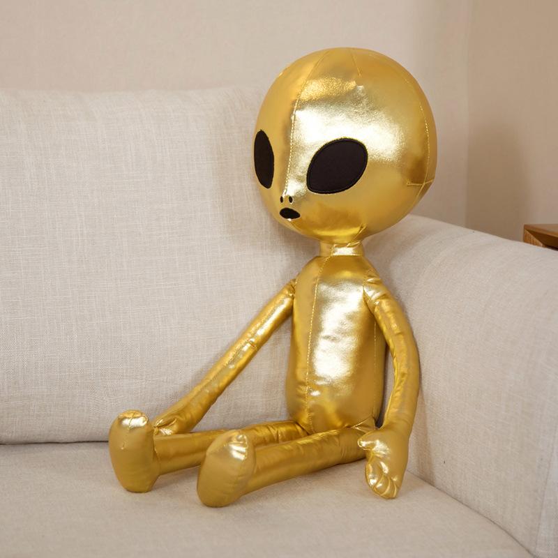 

Alien Toy Pu Silver Gold Hug Doll Soft Sleeping Pillow Home Decor Kid Gift 65cm золотой