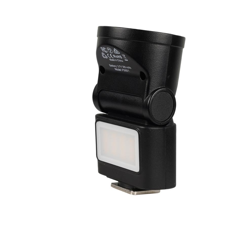 Phottix Mini A LED Light Tiltable Flash Adjustable Color Camera Flash Flash, 4-Level Output, Head, Temperature, USB-C Charging,