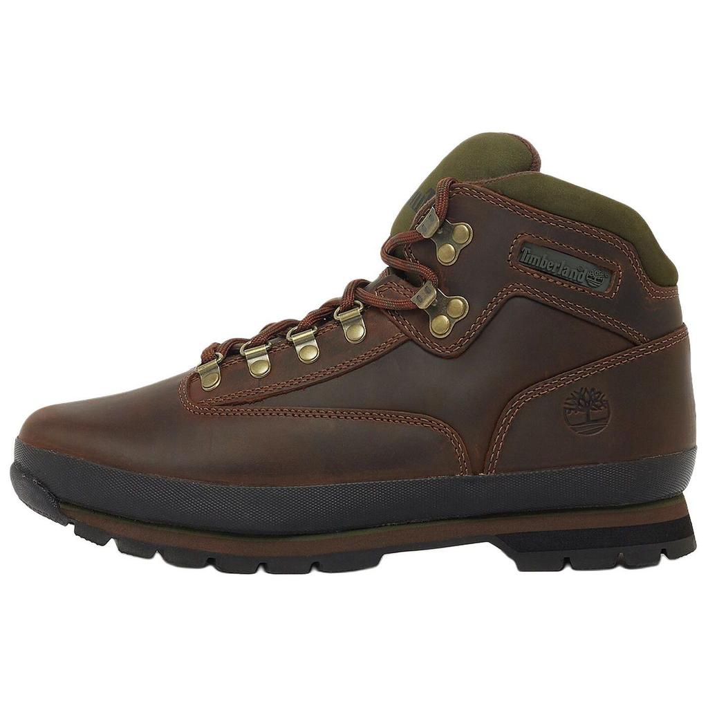 Timberland Euro Hiker Leather Comfortable Soft Slip Resistant Durable High Top Hiking Shoes Men Hiking Shoes Brown TB0951002141