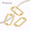 18K Gold Plated Oval Frame Beads Spacer Connectors Through Hole Bead Spacer Beads For DIY Beading Jewelry Making Supplies
