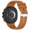 Leather Coated Silicone Strap for Samsung Galaxy Watch8 Classic 46mm/Watch8 44mm/40mm Watch Band with Stainless Steel Buckle