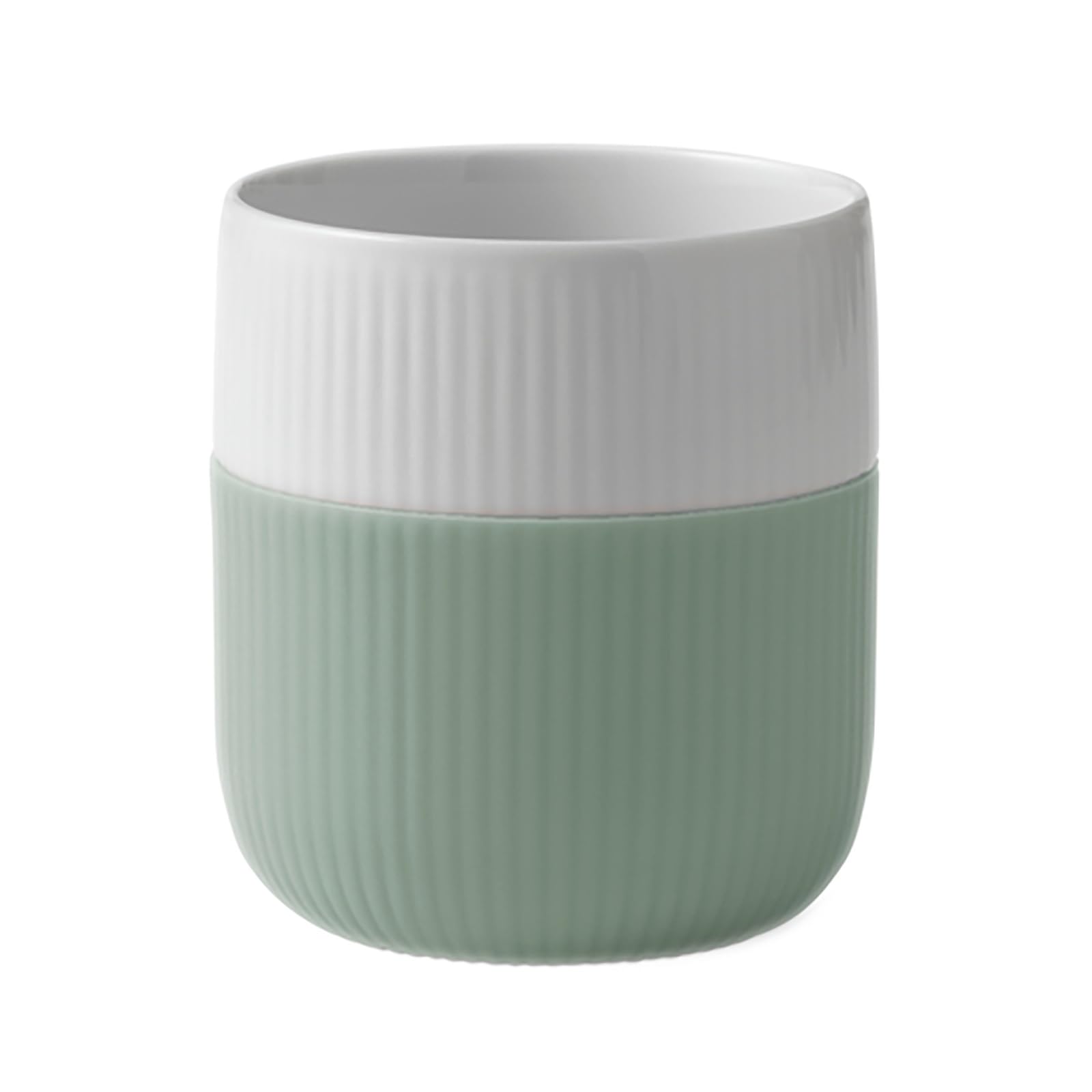 

[Officially Imported] Royal Copenhagen Fluted Contrast Mug (without handle), 380ml, Liken Green, 1057092