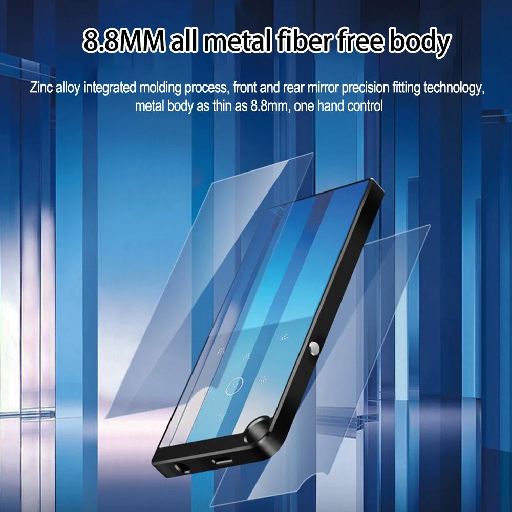 Bluetooth 5.0 Lossless MP3 Music Player HiFi Portable Audio Walkman com FM/eBook/gravador/MP4 Video Player Tela de 2,4 polegadas