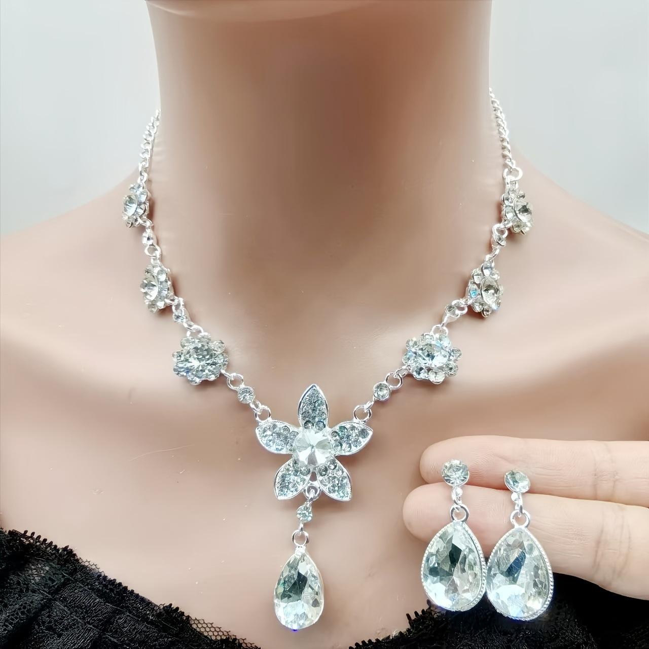 

Элегантный европейский и американский свадебный набор ожерелий - Свадебные ювелирные аксессуары из двух частей