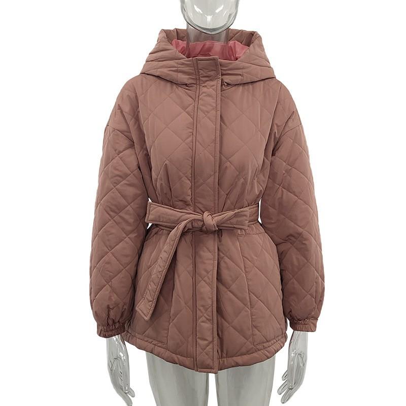Womens Warm Hooded Down Coat With Belt Long Length Fit 85-90% Duck Fill Winter 2026