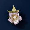 Hand Painted Floral Brooch Elegant Design Safety Lapel Pin Clothing Decoration for Formal Gatherings Daily Wear
