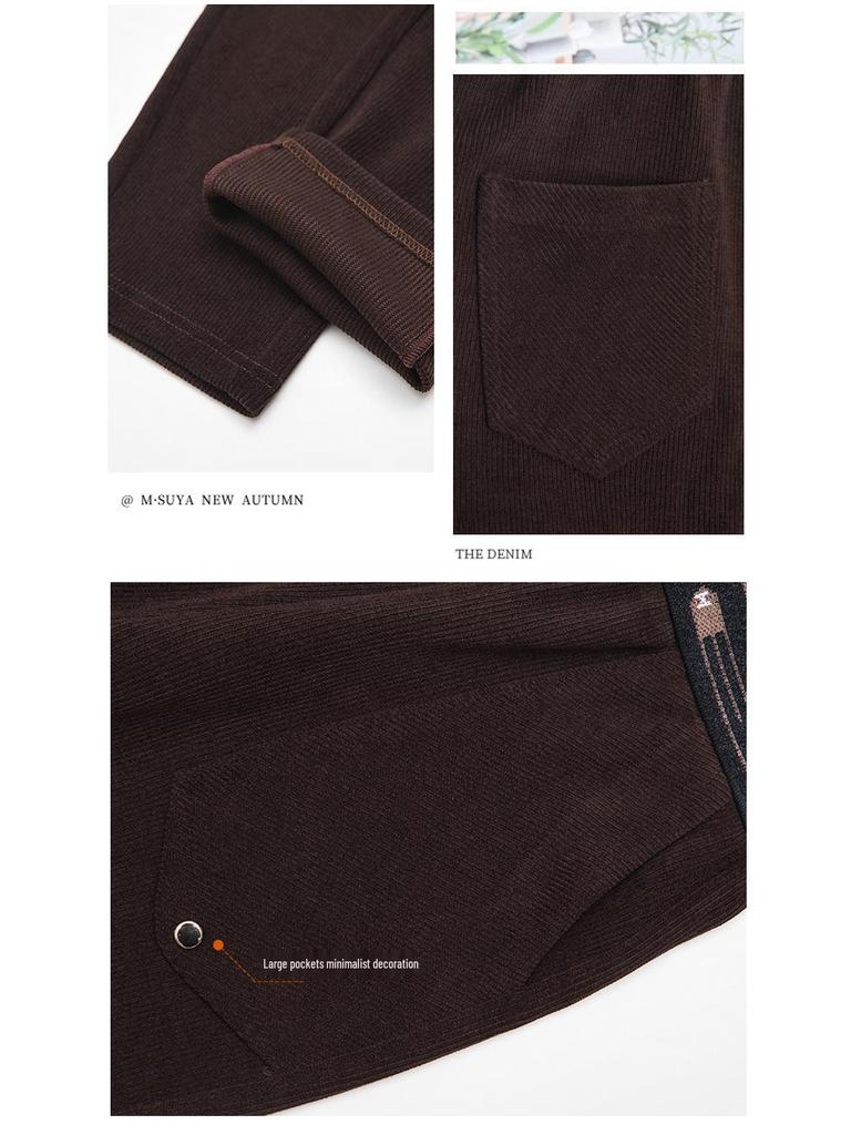 No. 121 Autumn/Winter European Women's High Waist Cotton Casual Loose Pants