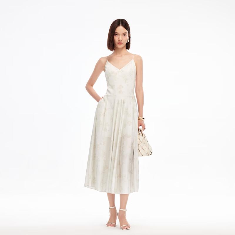 VEROMODA 2025 Autumn Printed Glossy Slit Camisole Dress