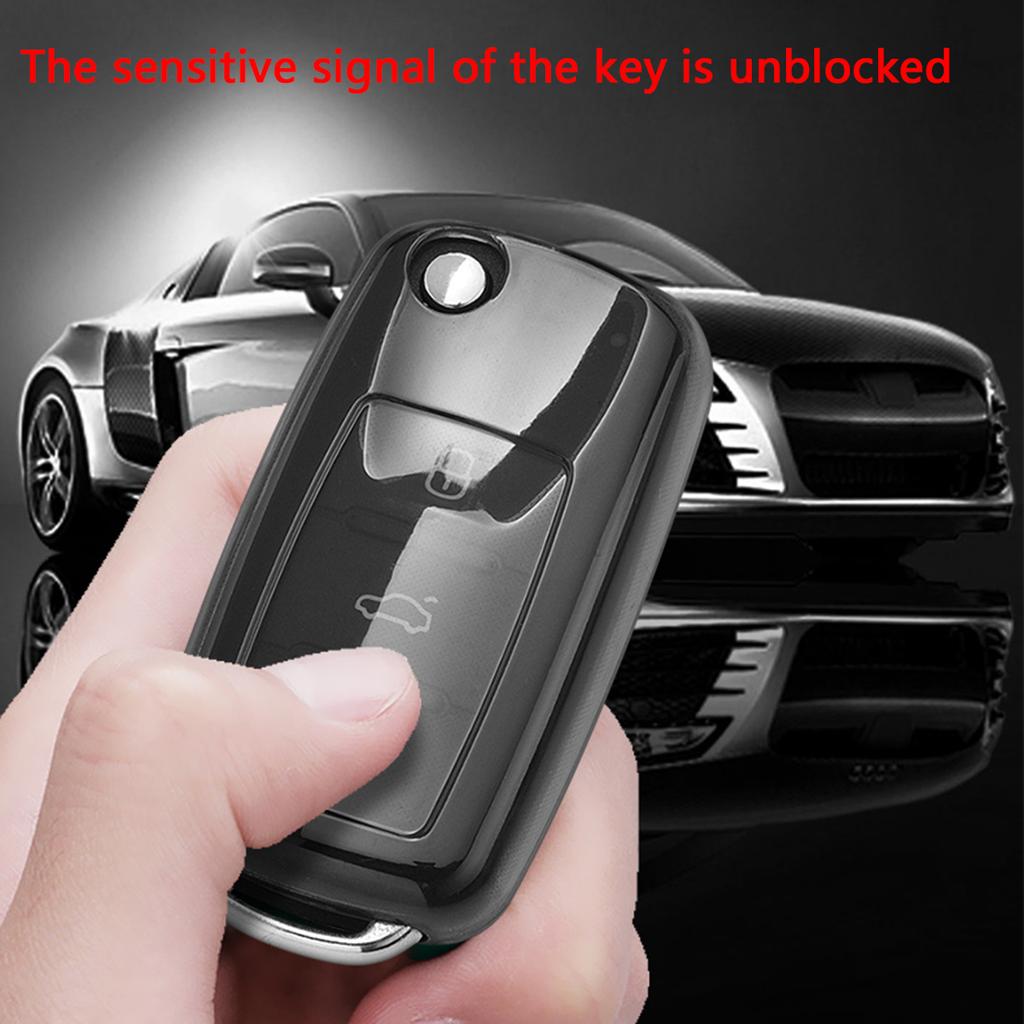 Clear Transparent Tpu Car Smart Key Cover Case For Volkswagen Golf 6 Beetle Up! Eos Touran Scirocco Tiguan Polo Jetta Passat