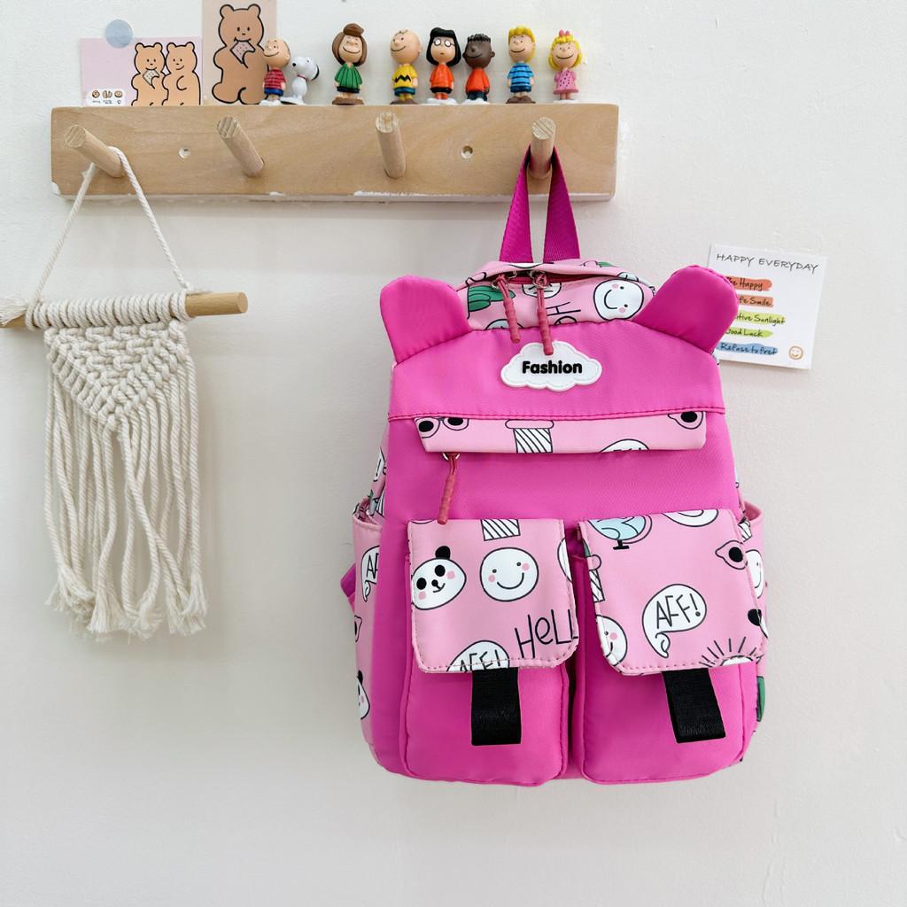 

Adorable Nylon Backpack For Kids Cute Animal Design Ideal For Kindergarten School роза розовый