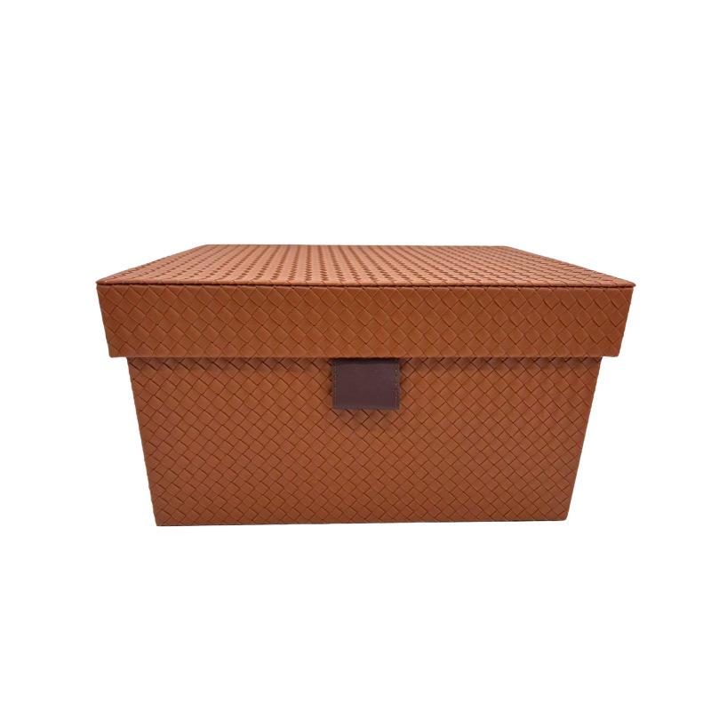

Leather Storage Box for Wardrobe and Bedroom Decor 320x210x180mm