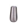 Boccale da birra per vino in acciaio inossidabile resistente al calore a forma di U da 180 ml con guscio d'uovo con coperchio resistente agli schizzi Design portatile ergonomico per bere facilmente