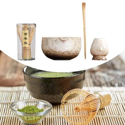 4 Pieces Matcha Set Japanese Tea Making Bowl Kit Preparation Ceremony