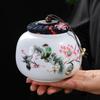 Creative Retro Tea Canister Ceramic Sealed Tea Storage Jar Moisture-proof Coffee Sugar Nuts Food Storage Jar Home Decor Jars