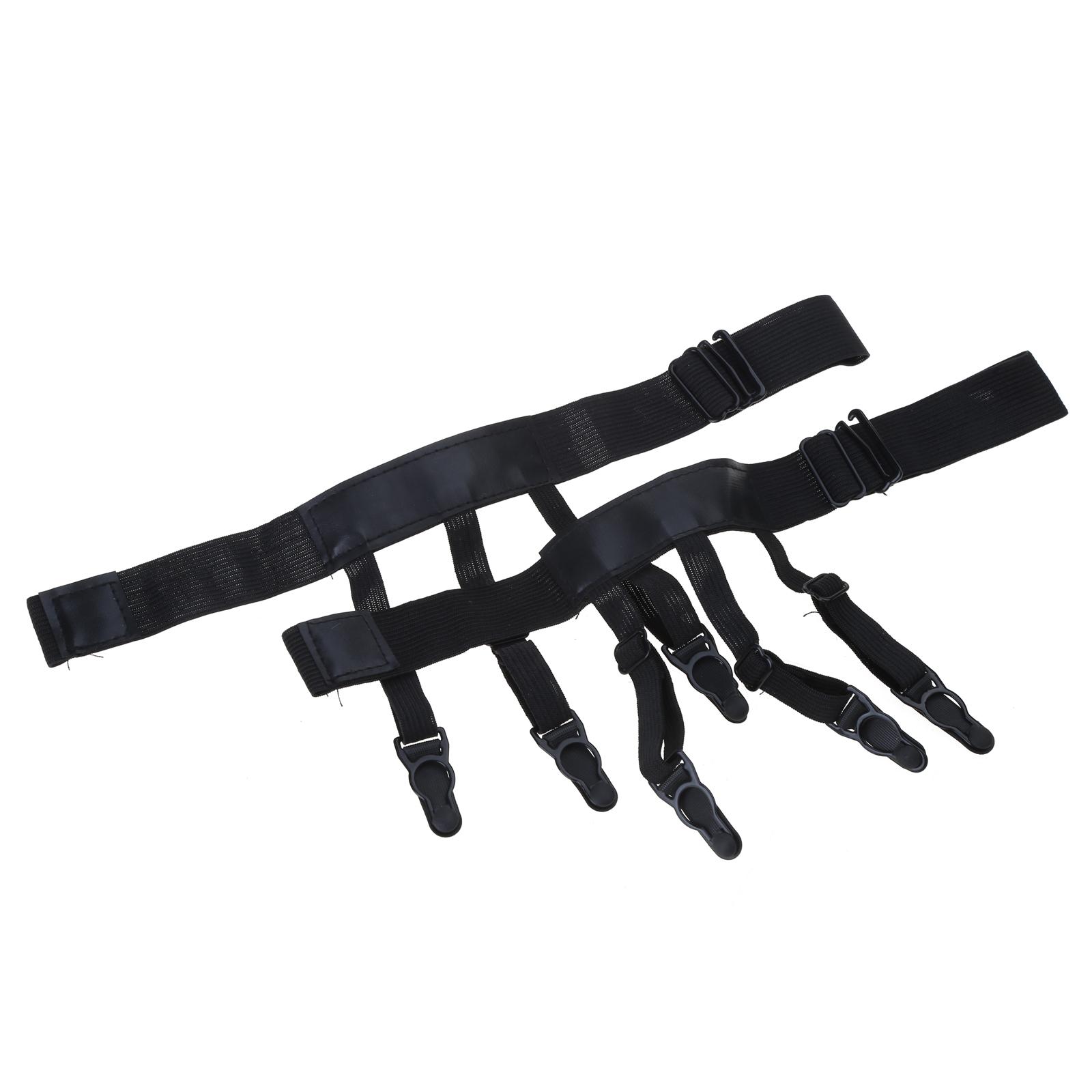 

Мужские подтяжки для рубашки Регулируемые эластичные фиксаторы для рубашки Подвязки Держатели для рубашки с нескользящими фиксирующими зажимами для бизнеса Черный 1