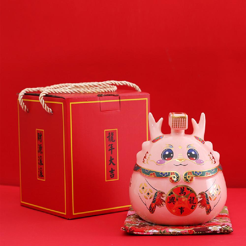 

1 керамическая копилка в виде дракона, настольное украшение в форме дракона, мультяшная декоративная копилка розовый