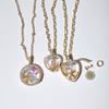 Hot Sale Transparent Glass Hollow Box Square Necklace DIY Accessories Zircon December Love Animal