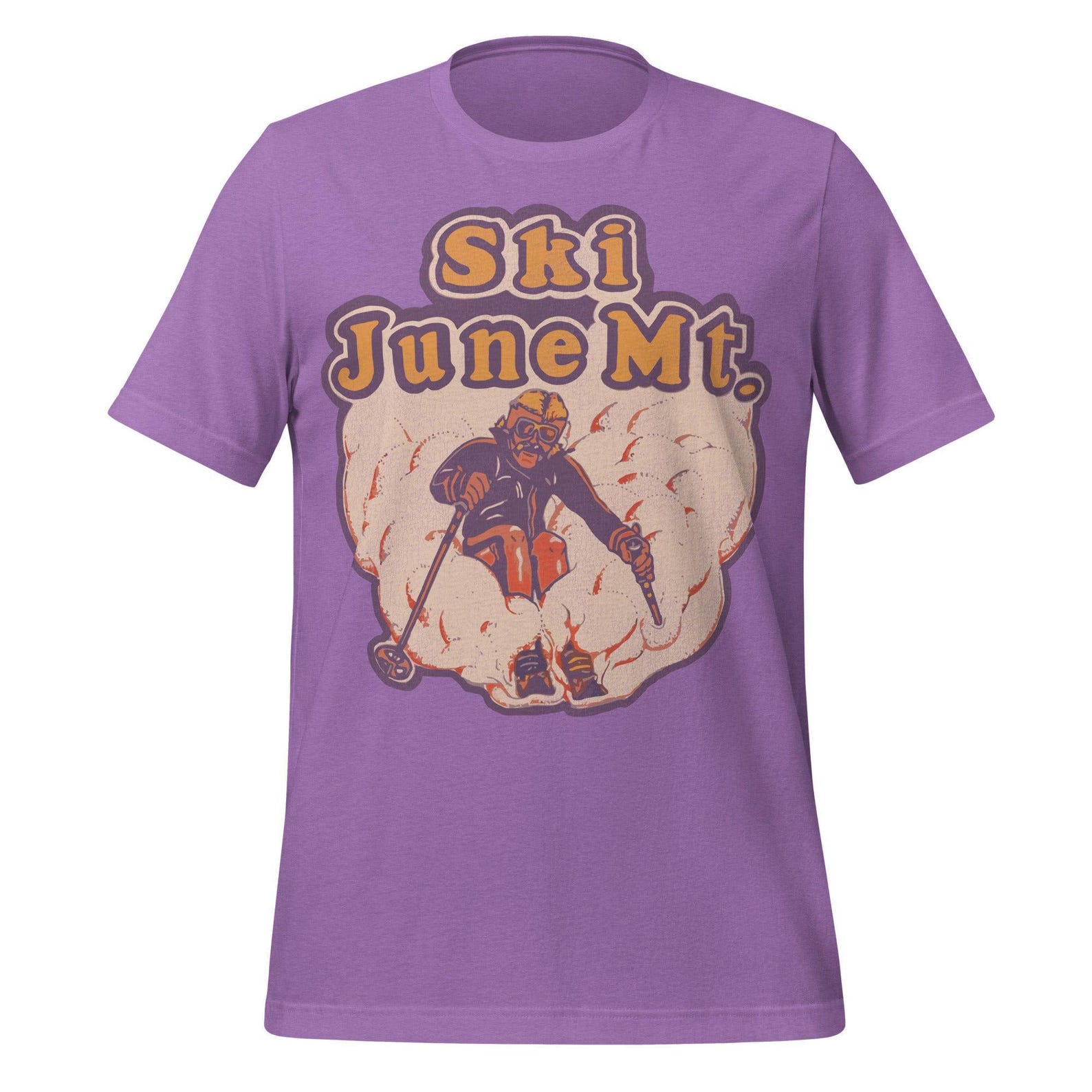 Retro Ski T-Shirt, June Mountain California (Unisex Cotton Tee) S